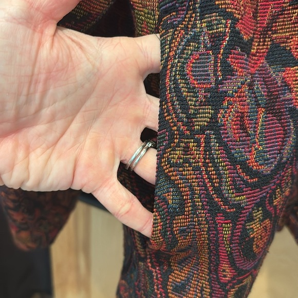 Vtg White Stag Tapestry Jacket Paisley Blazer Carpetbag Size XL - Picture 5 of 8